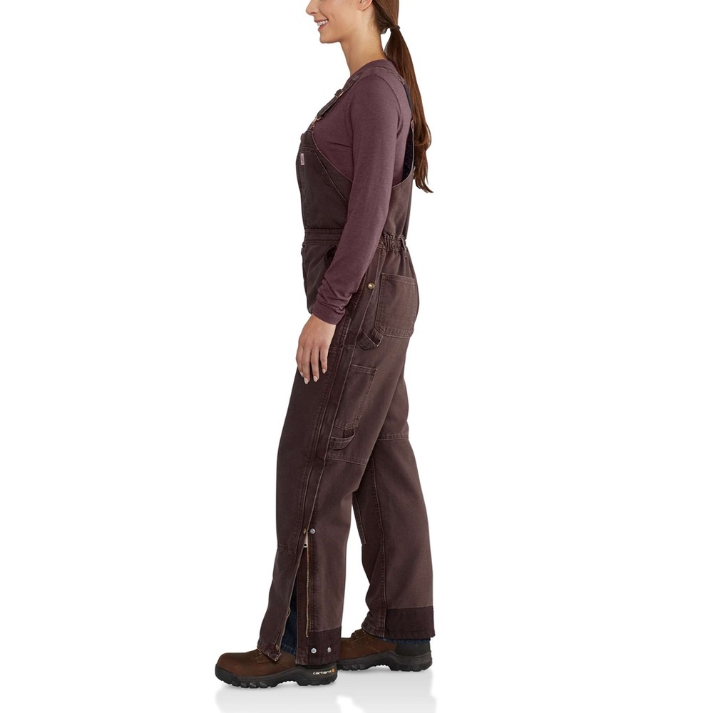 Carhartt Brown Women’s Duck Bib Overalls - Picture 3 of 9